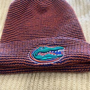 Florida Gators- 🐊 Striped Orange and Blue Beanie